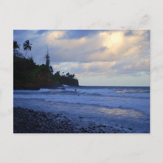 Sunset Hawaiian Surfers Briefkaart (Voorkant)