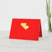 Sunset Heart Red Mariage Merci Cartes (Dos)