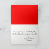 Sunset Heart Red Mariage Merci Cartes (Intérieur)