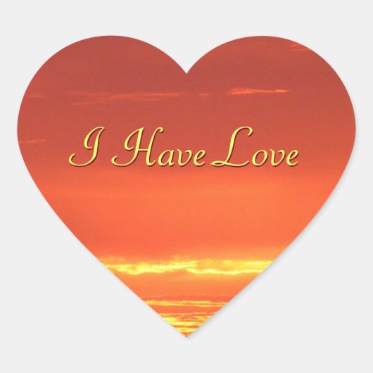 Sunset Heart Stickers (Voorkant)
