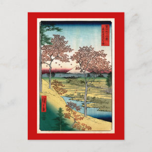 Sunset Hill Meguro Hiroshige Briefkaart