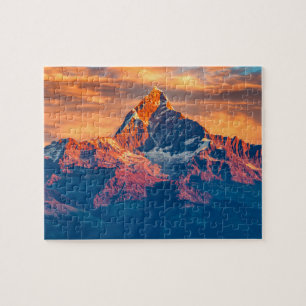 Sunset Himalaya Snow Mountains Nepal Legpuzzel