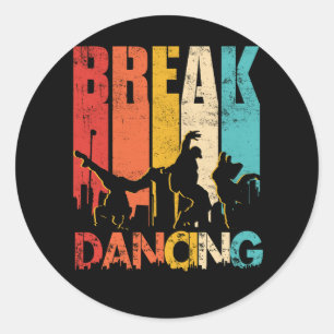 Sunset Hip Hop Urban Dance Breakdancer Street Art Ronde Sticker