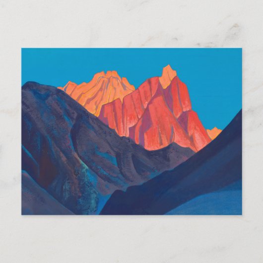 Sunset, Holy mountains series by Nicholas Roerich Briefkaart (Voorkant)