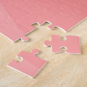 Sunset Horizon: Abstract Roze, Zwart & Wit Legpuzzel (Zijkant)