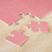 Sunset Horizon: Abstract Roze, Zwart & Wit Legpuzzel (Zijkant)