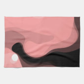 Sunset Horizon: Abstract Roze, Zwart & Wit Theedoek (Horizontaal)