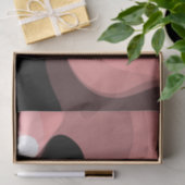 Sunset Horizon: Abstract Roze, Zwart & Wit Tissuepapier (Geschenk)