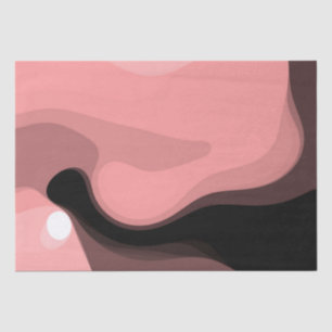 Sunset Horizon: Abstract Roze, Zwart & Wit Tissuepapier