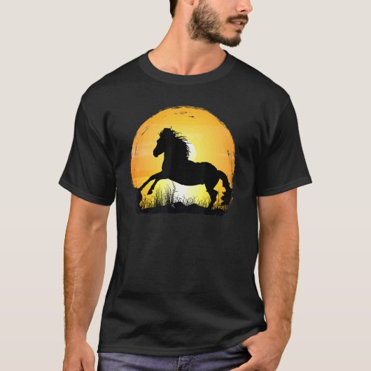 Sunset Horse Breed Silhouette Appaloosa T-shirt (Voorkant)