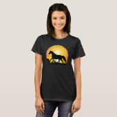 Sunset Horse Breed Silhouette Warmblood T-shirt (Voorkant volledig)
