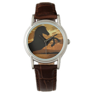 Sunset Horse Equestrian Watch Horloge