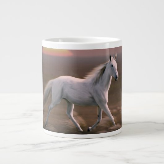 Sunset Horse Extra Grote Beker (Voorkant)