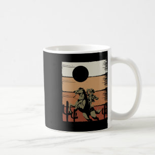 Sunset Horseback Riding Rodeo Westerne Retro Cowbo Koffiemok