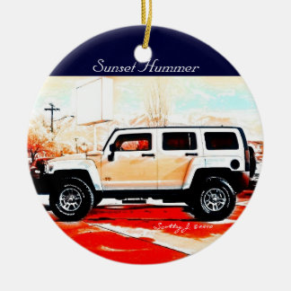 "Sunset Hummer" © 2010 S.J. Keramisch Ornament