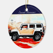 "Sunset Hummer" © 2010 S.J. Keramisch Ornament (Links)