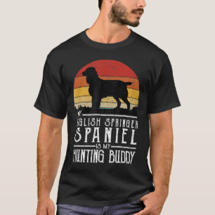 Sunset Hunting Dog English Springer Spanie T-shirt