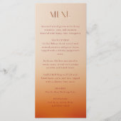 Sunset huwelijksmenu menu (Voorkant)