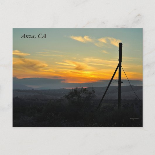 Sunset in Anza, CA Briefkaart (Voorkant)