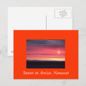 Sunset in Arviat, Briefkaart Nunavut (Voorkant / Achterkant)
