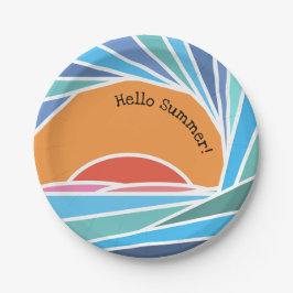 Sunset in Barrel Wave Papieren Bordje