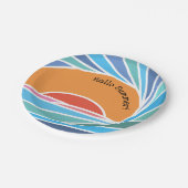Sunset in Barrel Wave Papieren Bordje (Gekanteld)