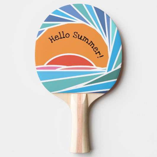 Sunset in Barrel Wave Tafeltennisbatje (Voorkant)