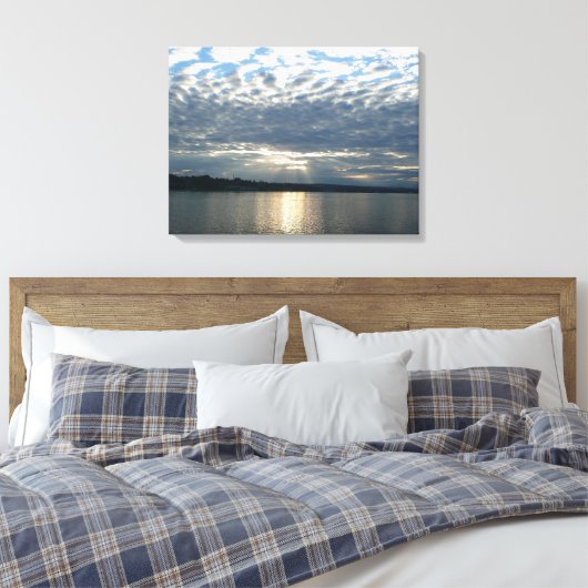 Sunset in British Columbia Canadian Seascape Canvas Afdruk (Insitu (Slaapkamer))