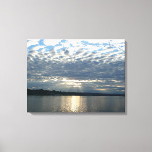 Sunset in British Columbia Canadian Seascape Canvas Afdruk