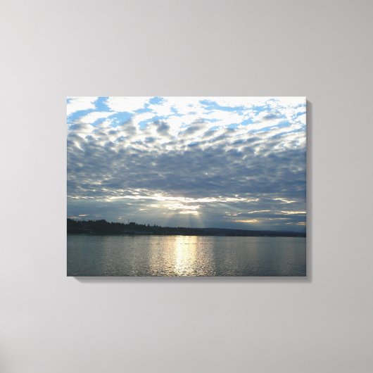 Sunset in British Columbia Canadian Seascape Canvas Afdruk (Voorkant)