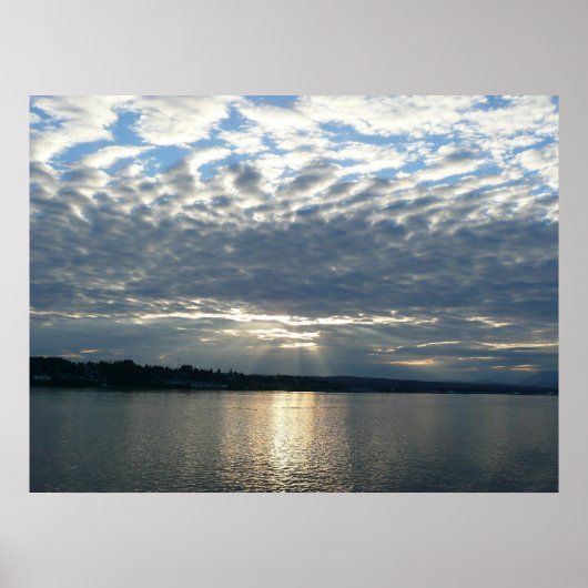 Sunset in British Columbia Canadian Seascape Poster (Voorkant)