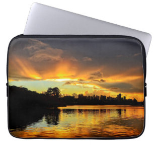 Sunset in City Lonrina, Brazilië Laptop Sleeve