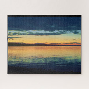 SUNSET IN DE AVOND OP CAYUGA LAKE LEGPUZZEL