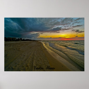 Sunset in de Golf Poster