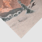 Sunset in de Kaisertal, Snowy Mountain, ontkoppeli Tissuepapier (Detail)