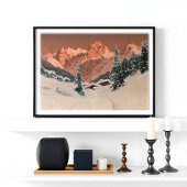 Sunset in de Kaisertal, Snowy Mountains Poster