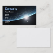 Sunset in de ruimte visitekaartje (Voorkant / Achterkant)