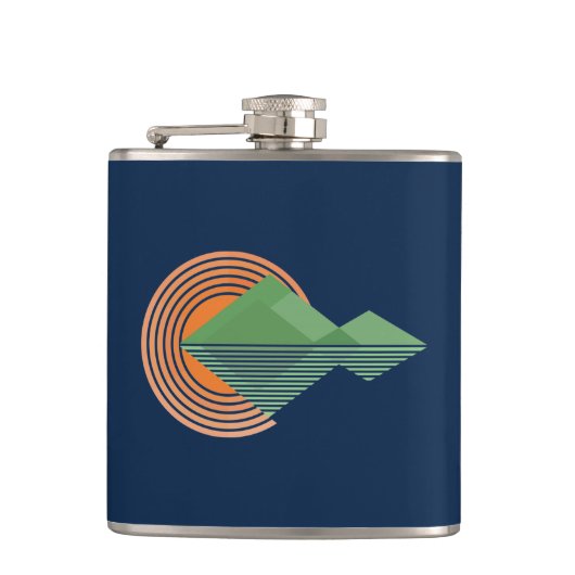 Sunset in de vallei heupfles (Voorkant)