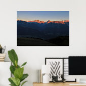 Sunset in Fiescher Valley Poster (Thuiskantoor)