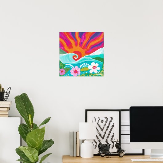 Sunset in Fushia Poster and Downloadable Art print (Bureau à domicile)