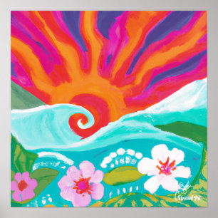 Sunset in Fushia Poster and Downloadable Art print