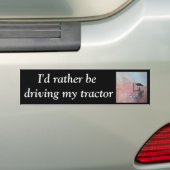 Sunset in het veld bumpersticker (Op auto)