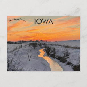 Sunset in Johnson County Iowa USA Briefkaart