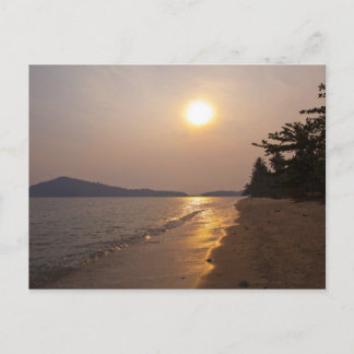 Sunset in Koh Chang in Thailand Briefkaart