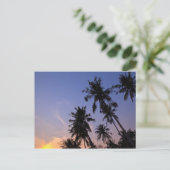 Sunset in Koh Chang Thaise palmbomen Briefkaart (Staand voorkant)