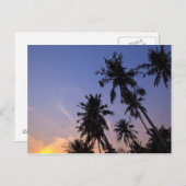 Sunset in Koh Chang Thaise palmbomen Briefkaart (Voorkant / Achterkant)