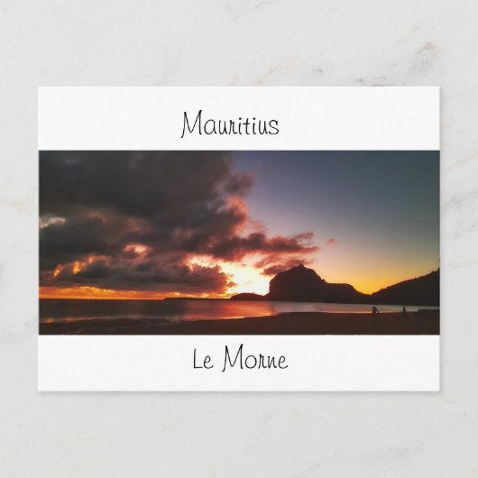 Sunset in Le Morne Mauritius Feestdagenkaart (Voorkant)