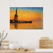 Sunset in Liberty Island Poster (Keuken)
