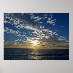 Sunset in Liguria - the Cinque Terre, Italy Poster