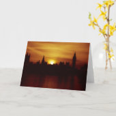 Sunset in Londen - Wenskaart Kaart (Gele Bloem)